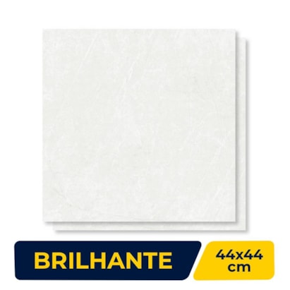 Piso Cerâmico Brilhante 44x44cm Caixa 2,50m² Lef Dunamis Cinza Bold - LF44483