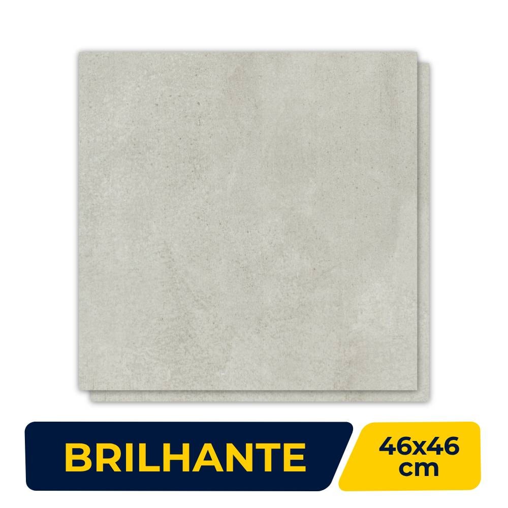 Piso Cerâmico Brilhante 46x46cm Caixa 2,39m² Viva VPC 46050 - Retificado