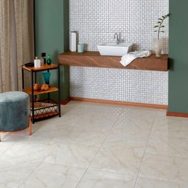 Piso Cerâmico Brilhante 46x46cm Caixa 2,39m² Viva VPC 46103