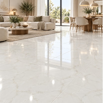 Piso Cerâmico Brilhante 46x46cm Caixa 2,39m² Viva VPC 46103