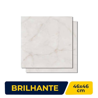 Piso Cerâmico Brilhante 46x46cm Caixa 2,39m² Viva VPC 46103