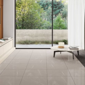 Piso Cerâmico Brilhante 54x54cm Caixa 2,60m² ViaÁpia Galileu Gris Retificado - VA54108