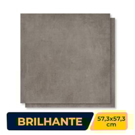 Piso Cerâmico Brilhante 57,3x57,3cm Caixa 2,30m² Viva 57013 Retificado