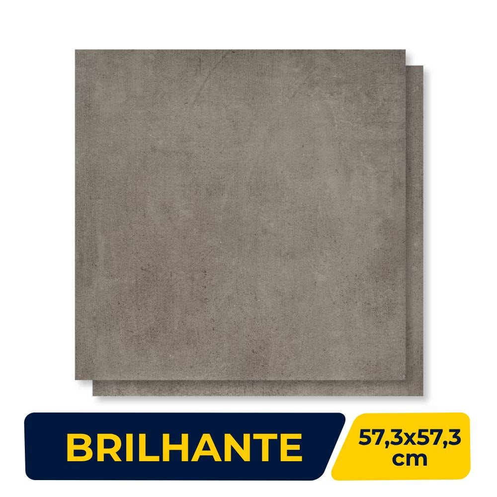 Piso Cerâmico Brilhante 57,3x57,3cm Caixa 2,30m² Viva 57013 Retificado
