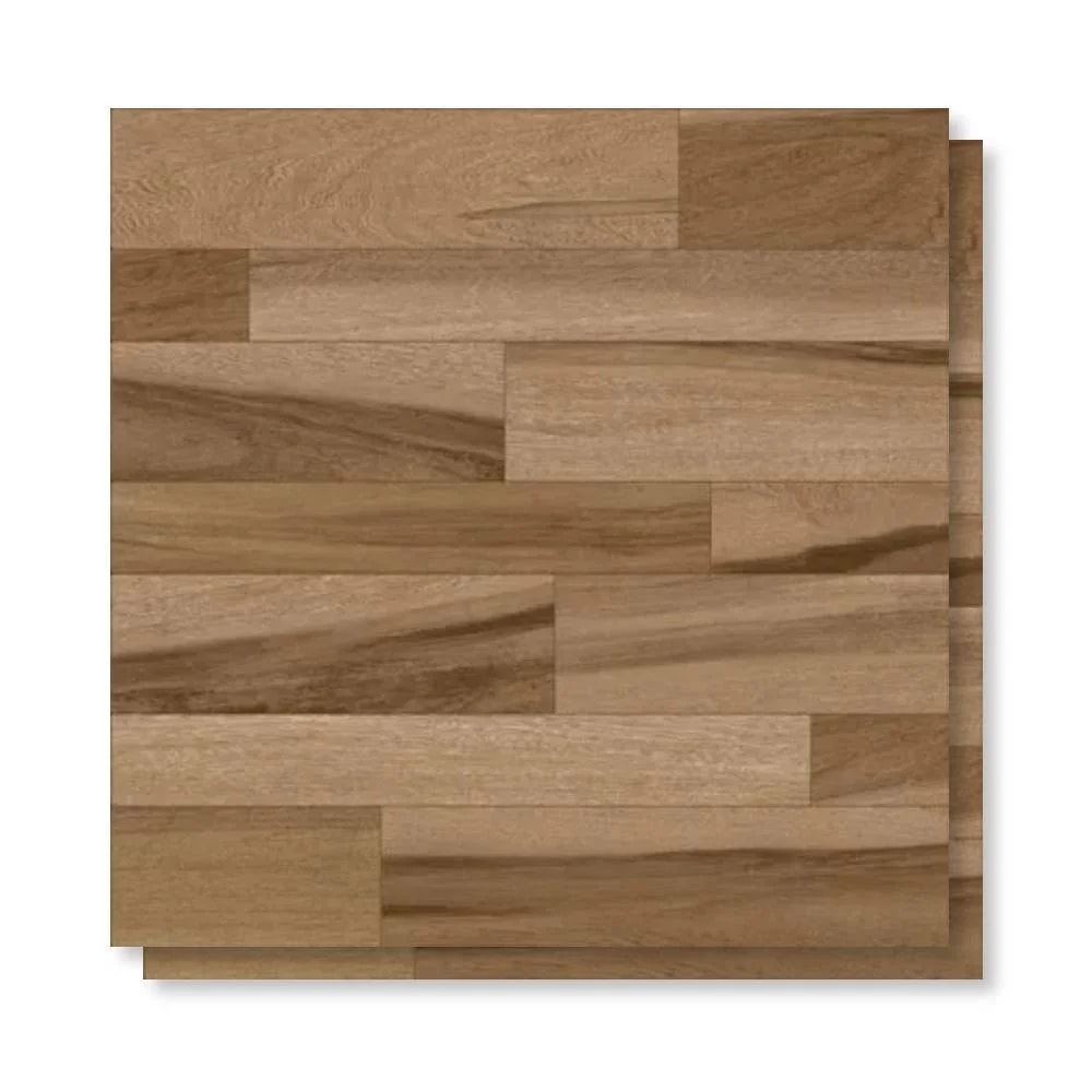 Piso Cerâmico Brilhante 57x57cm Caixa 2,23m² Karina Ecowood Teca Noce - 57026