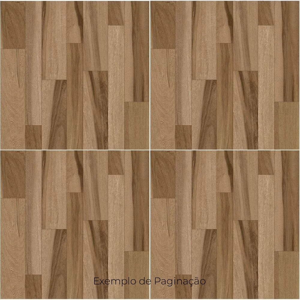Piso Cerâmico Brilhante 57x57cm Caixa 2,23m² Karina Ecowood Teca Noce - 57026