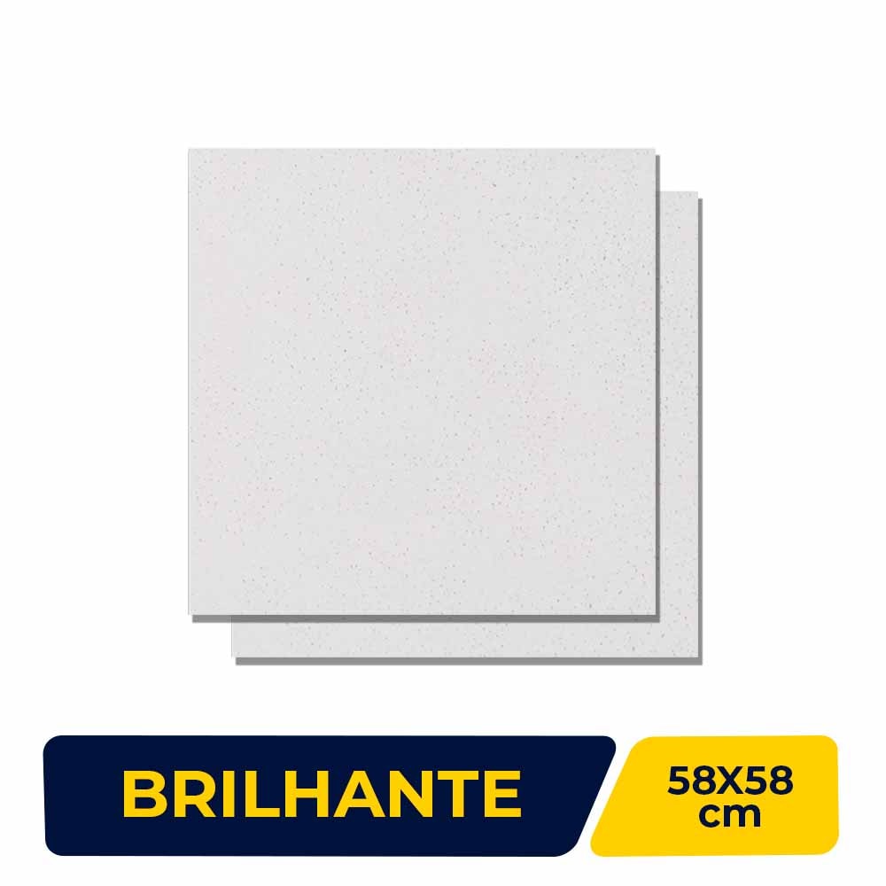 Piso Cerâmico Brilhante 58x58cm Caixa 2,35m² Viva VPC 58026 HD