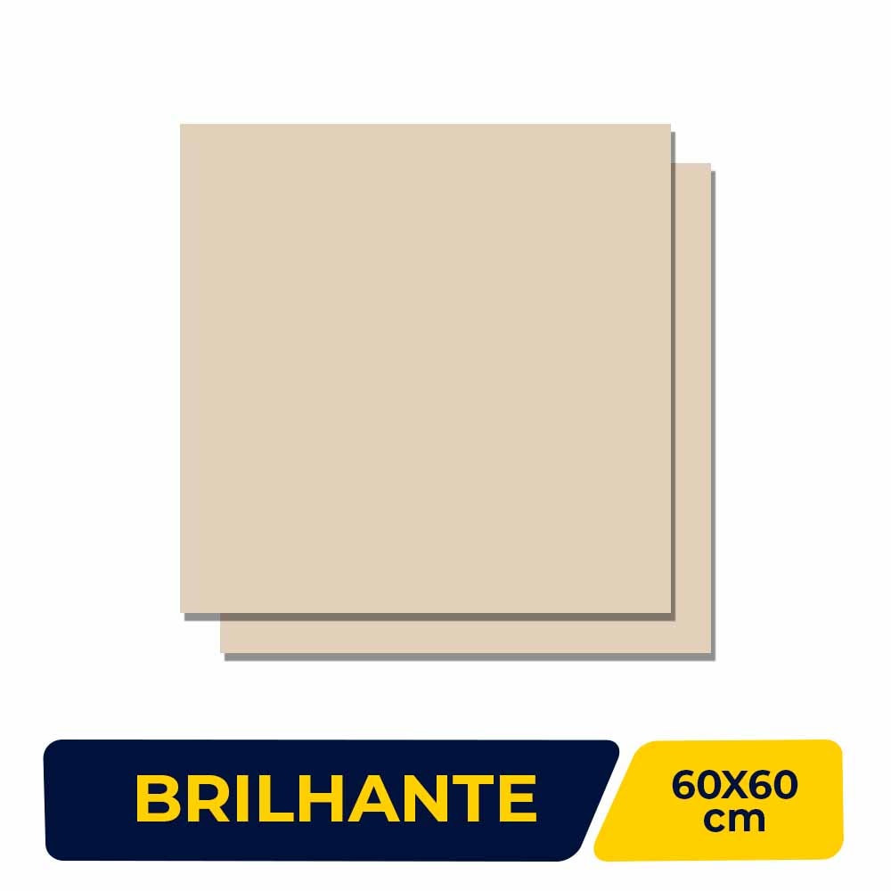 Piso Cerâmico Brilhante 60x60cm Caixa 2,50m² Lume Âmbar Retificado