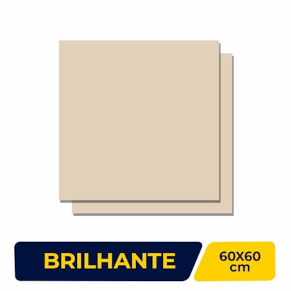 Piso Cerâmico Brilhante 60x60cm Caixa 2,50m² Lume Âmbar Retificado