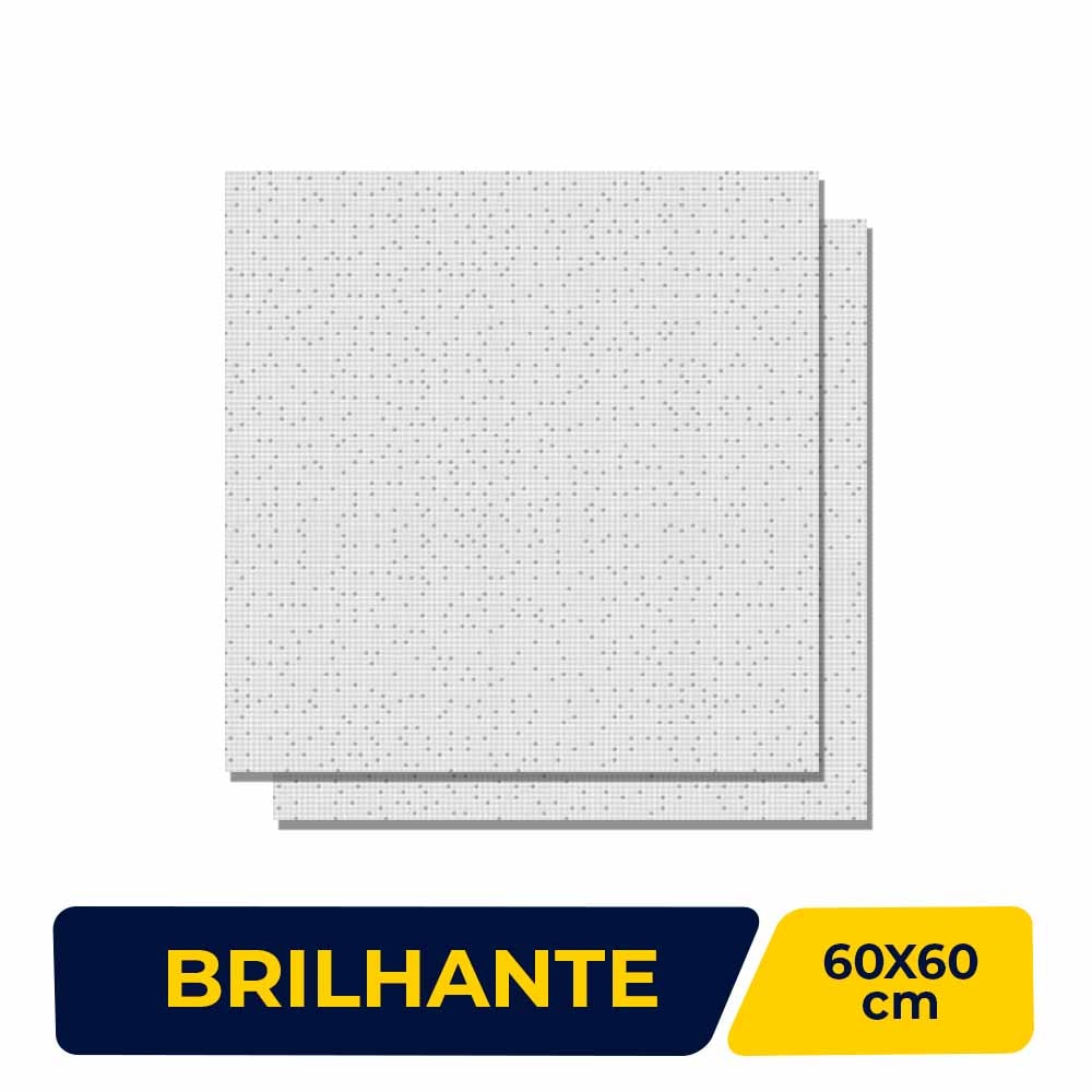 Piso Cerâmico Brilhante 60x60cm Caixa 2,50m² Lume Astro Retificado