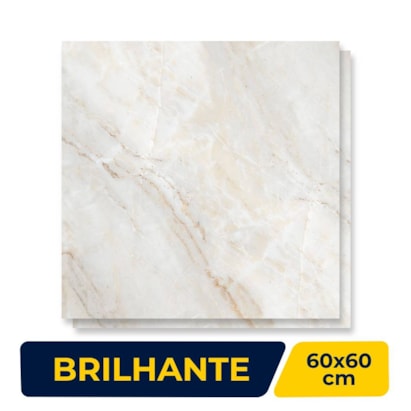 Piso Cerâmico Brilhante 60x60cm Caixa 2,50m² Lume Atenas Retificado
