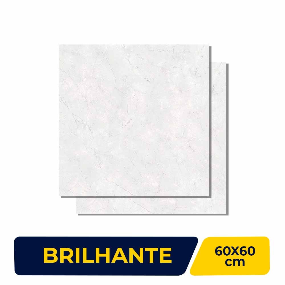 Piso Cerâmico Brilhante 60x60cm Caixa 2,50m² Lume Verona Retificado