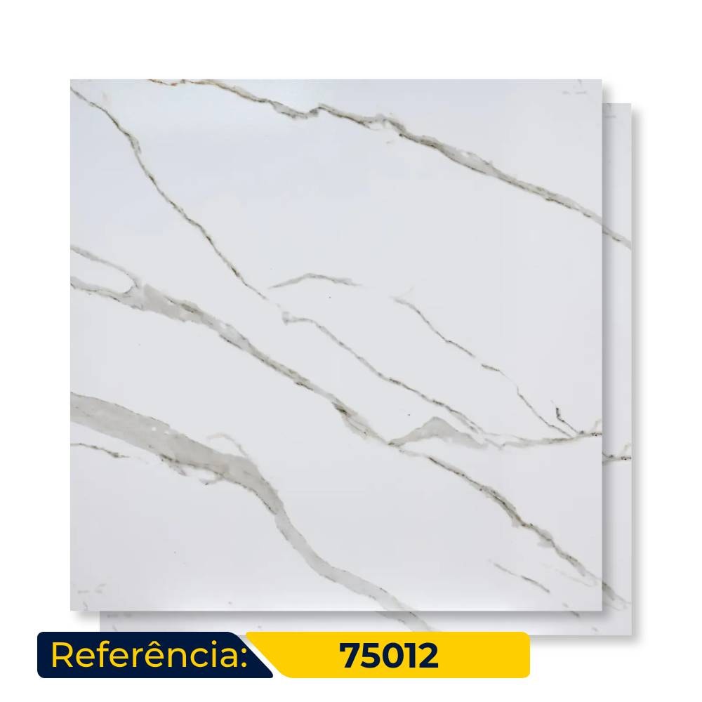 Piso Cerâmico Brilhante 72,5x72,5cm Caixa 2,62m² Viva Retificado - 75012