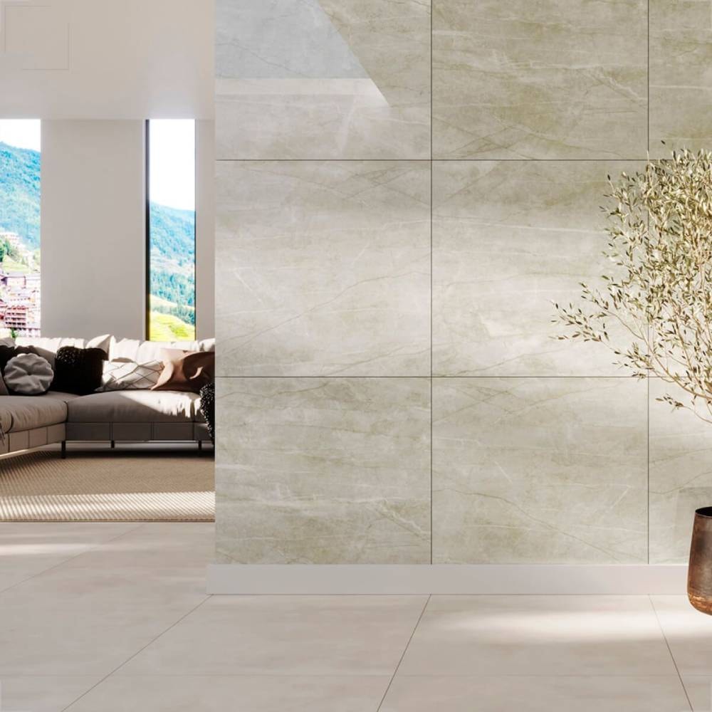 Piso Cerâmico Brilhante 75x75cm Caixa 2,84m² Lume Safira Green