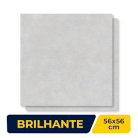 Piso Cerâmico Brilhante Incopisos 56x56cm Cinza Retificado - 170089