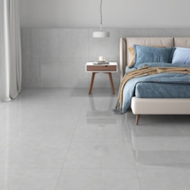 Piso Cerâmico Brilhante Incopisos 56x56cm Cinza Retificado - 170089