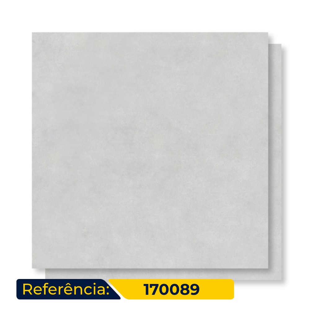 Piso Cerâmico Brilhante Incopisos 56x56cm Cinza Retificado - 170089