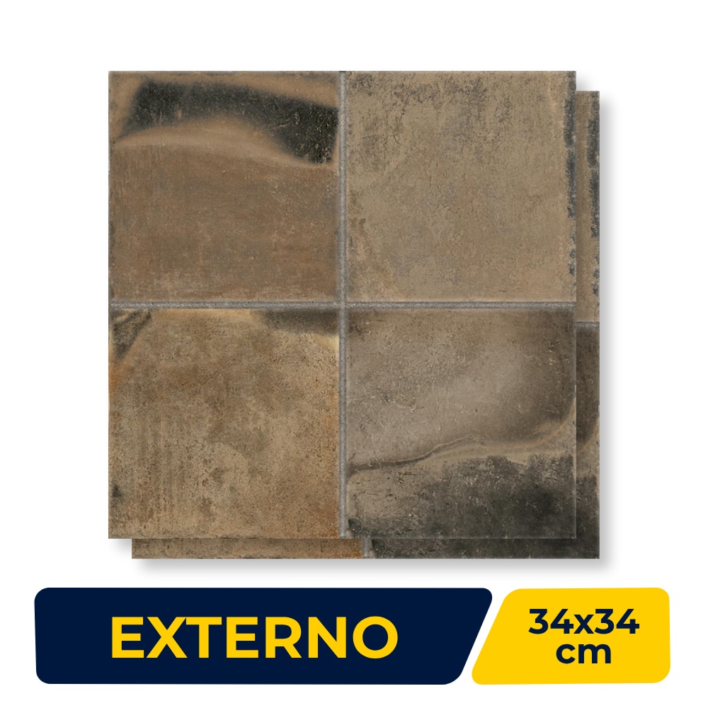 Piso Cerâmico Externo 34x34cm Caixa 2,10m² Inout - 34100