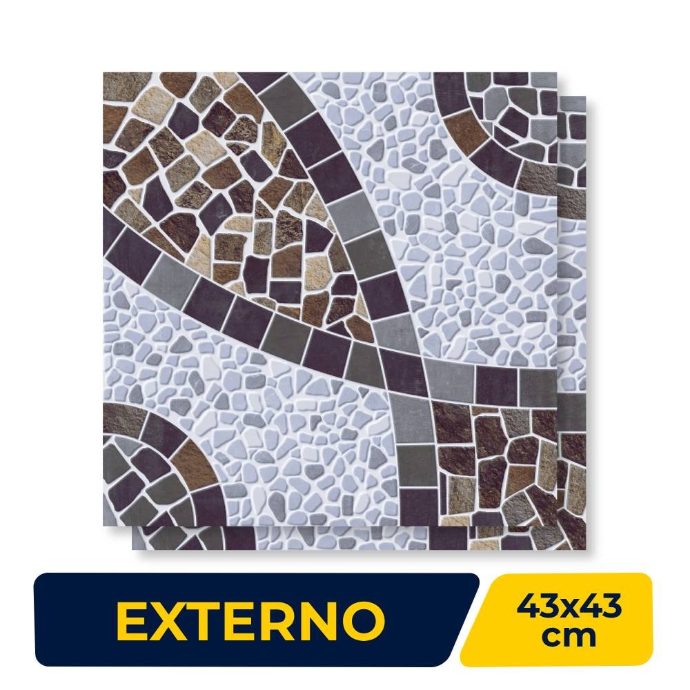 Piso Cerâmico Externo 43x43cm Caixa 2,03m² Karina Delfos HD Bold - 43169