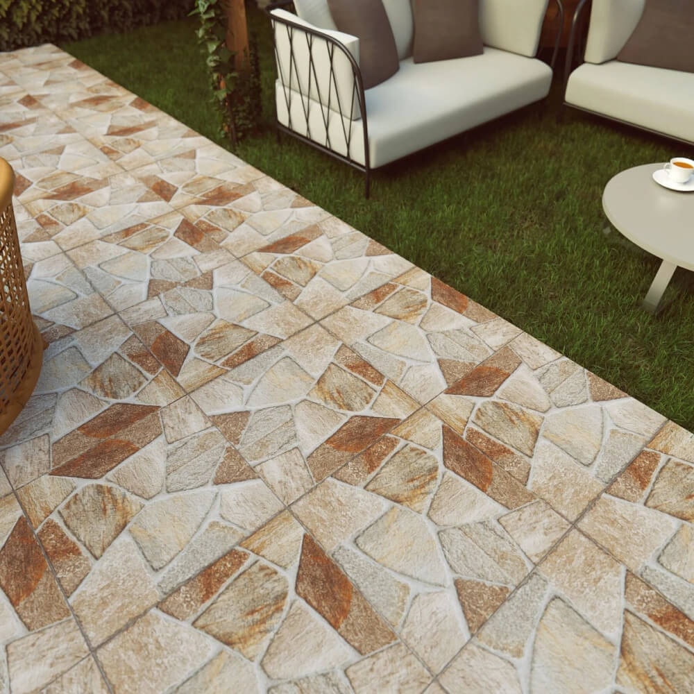 Piso Cerâmico Externo 46x46cm Caixa 2,39m² Viva VPC 46504