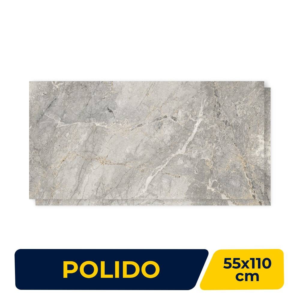 Piso Cerâmico Externo 55x110cm Caixa 1,80m² Inout Fragmentos Retficado - PHD57070