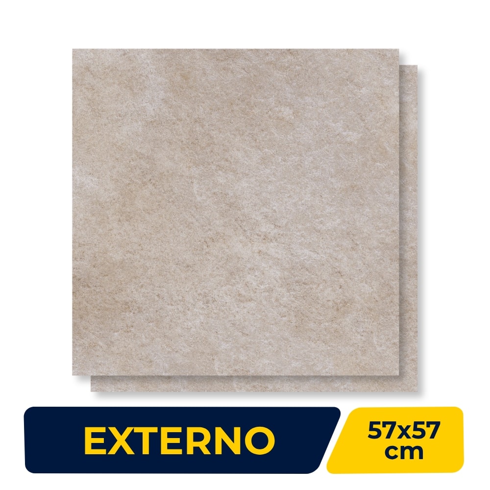 Piso Cerâmico Externo 57x57cm Caixa 2,23m² Karina Denver HD Bold - 57034