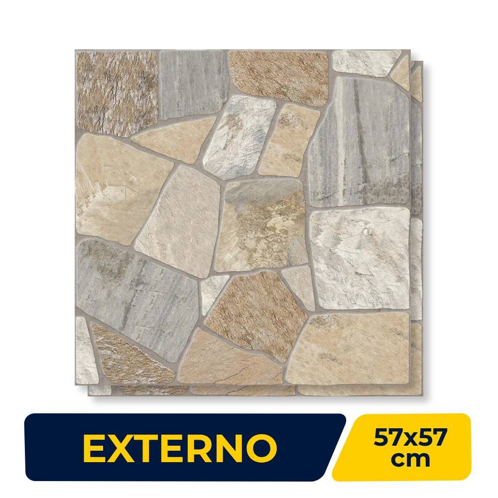Piso Cerâmico Externo 57x57cm Caixa 2,23m² Karina Piazza - 57168