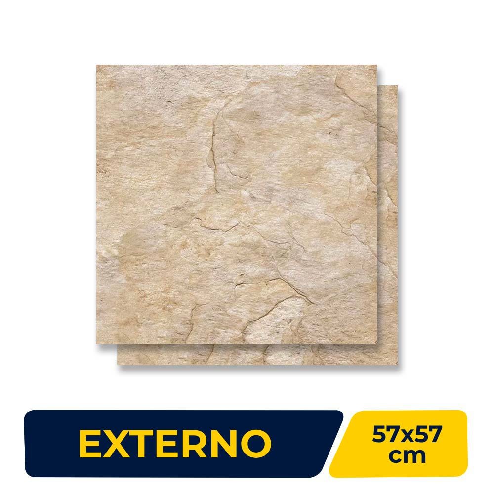 Piso Cerâmico Externo 57x57cm Caixa 2,23m² Karina Rústicos Colorado - 57014