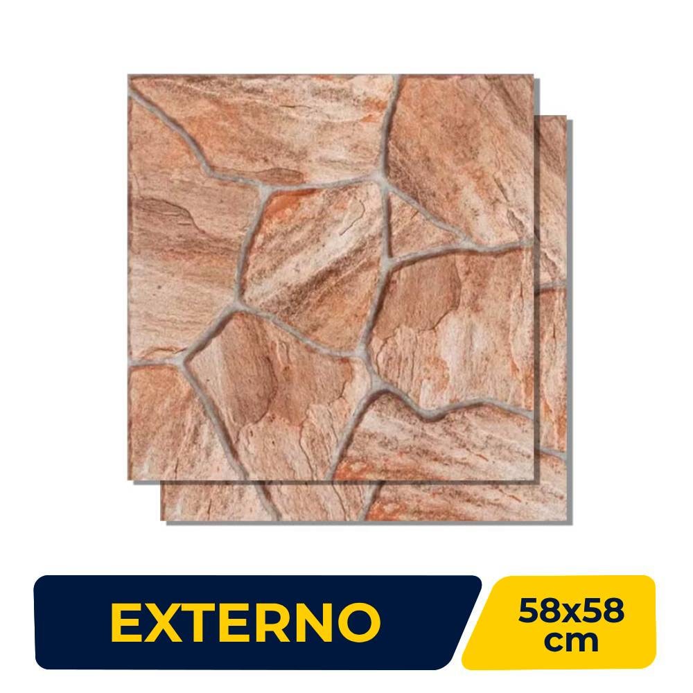 Piso Cerâmico Externo 58x58cm Caixa 2,35m² Viva Astro - 58015