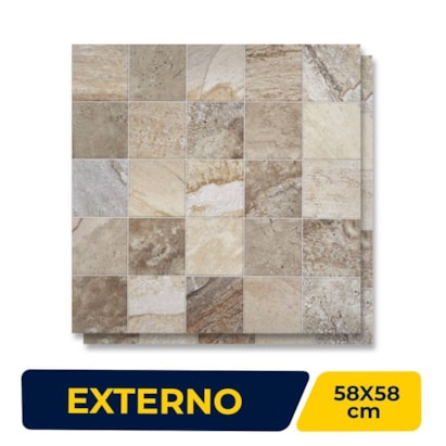 Piso Cerâmico Externo 58x58cm Caixa 2,35m² Viva VCP HD - 58552