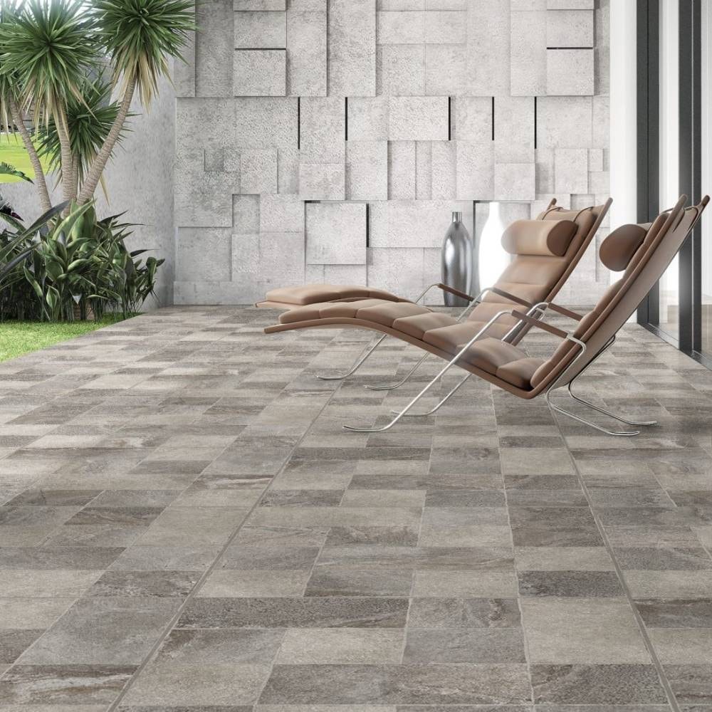 Piso Cerâmico Externo 60,5x60,5cm Caixa 2,58m² Esther Pavia Gray Bold - 61/1031