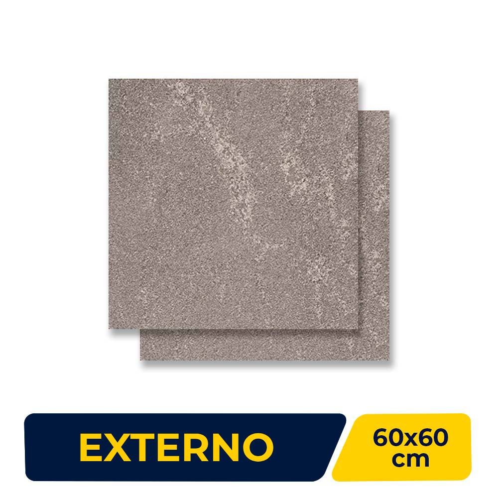 Piso Cerâmico Externo 60x60cm Caixa 2,50m² Lume Arizona Rock Retificado