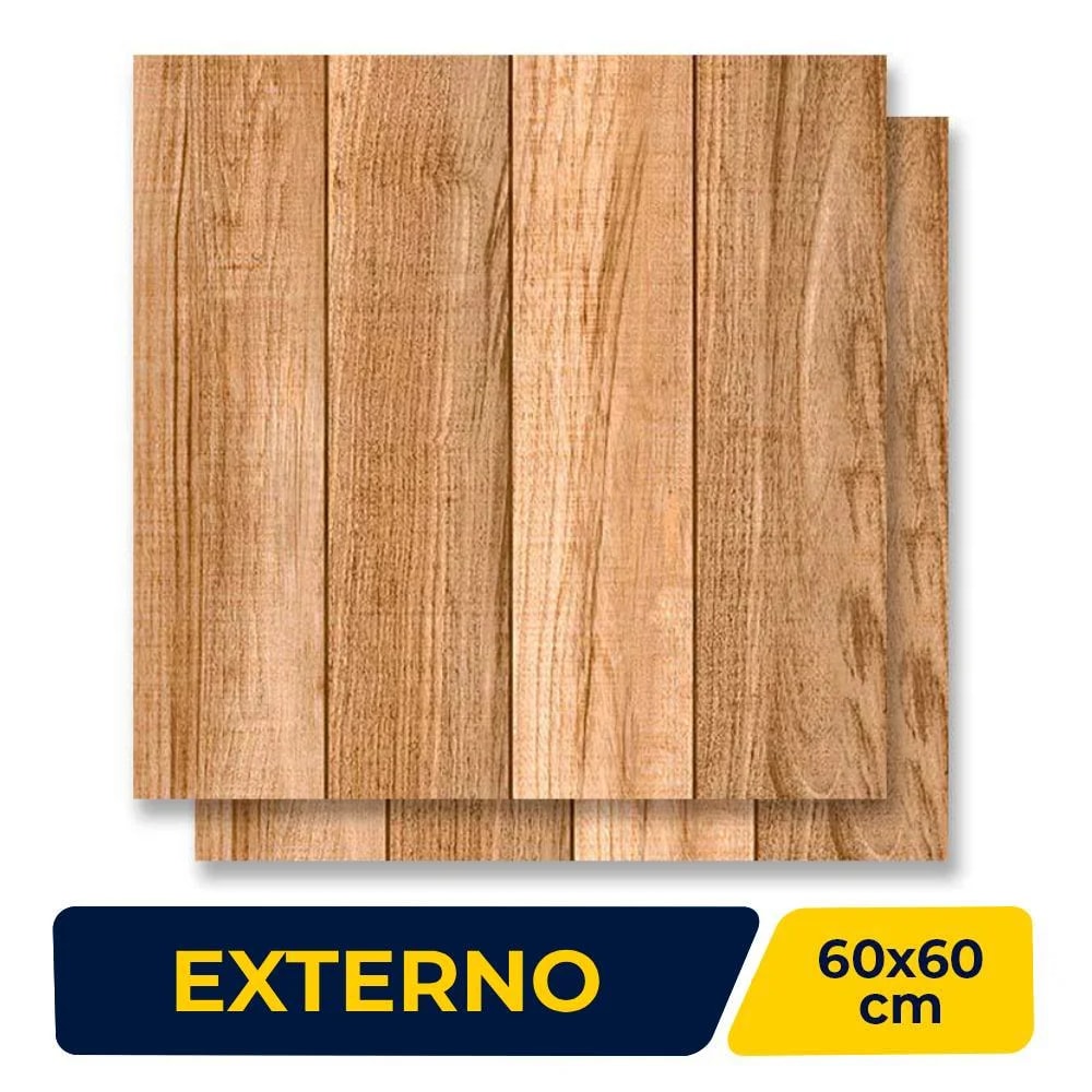 Piso Cerâmico Externo 60x60cm Caixa 2,50m² Lume Maldivas Contact Retificado