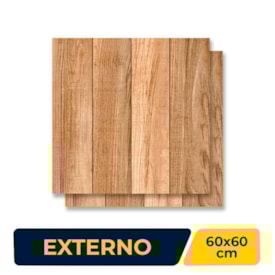Piso Cerâmico Externo 60x60cm Caixa 2,50m² Lume Maldivas Contact Retificado