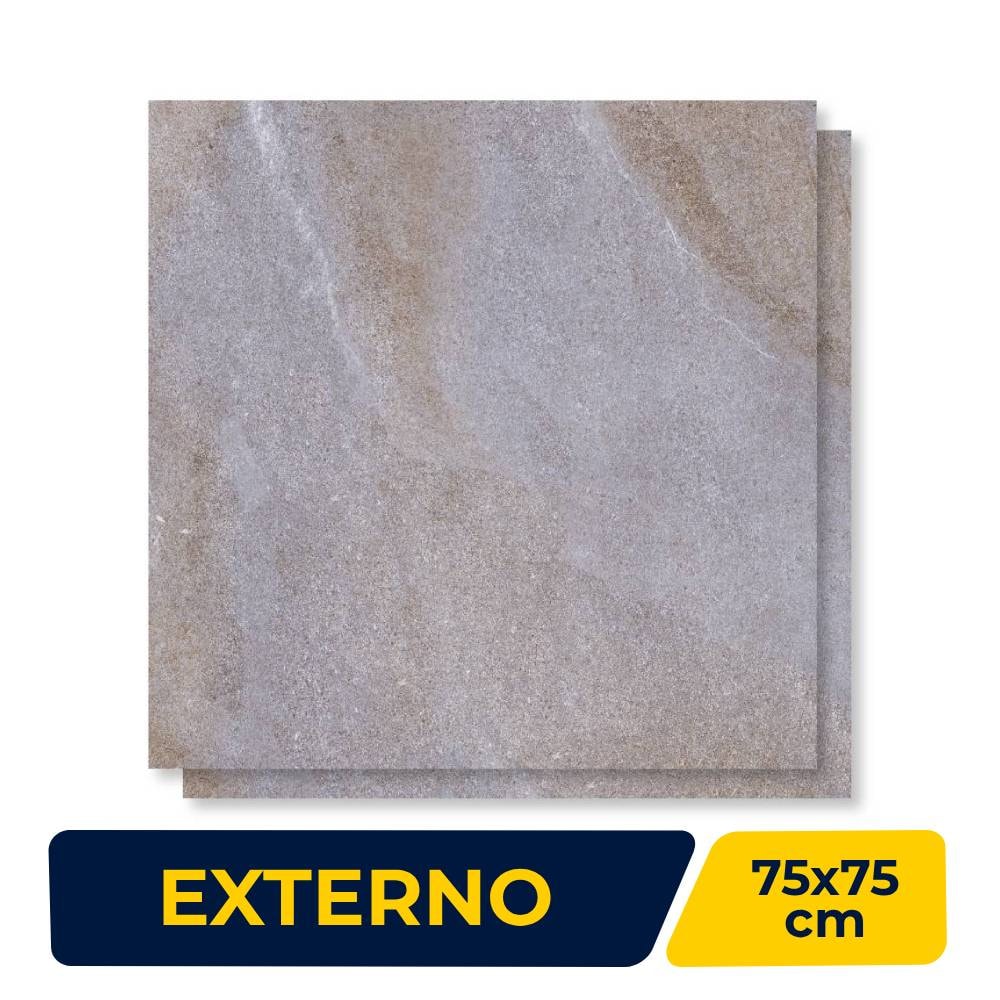 Piso Cerâmico Externo 75x75cm Caixa 2,28m² Incopisos Apollo Hard Retificado - 575016