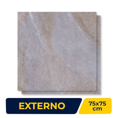 Piso Cerâmico Externo 75x75cm Caixa 2,28m² Incopisos Apollo Hard Retificado - 575016