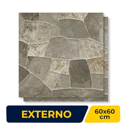 Piso Cerâmico Externo Embramaco 60x60cm Monte Beige Retificado - 60527