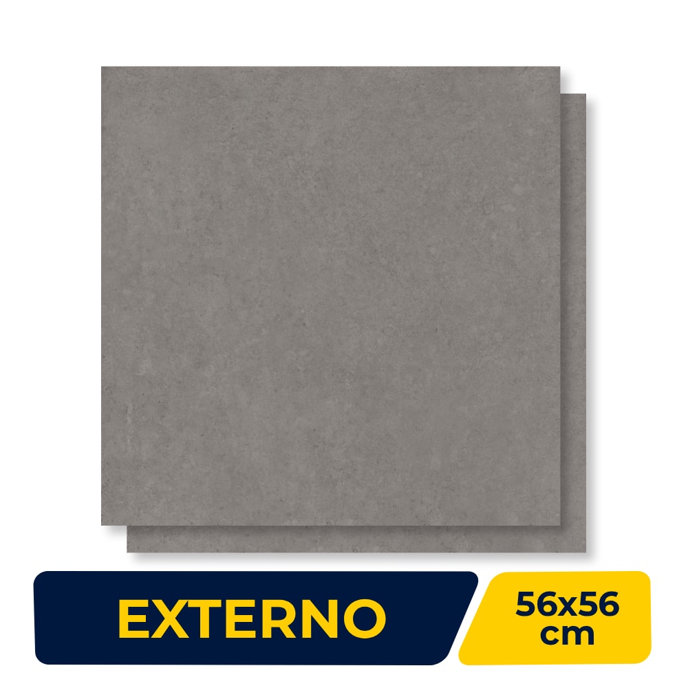 Piso Cerâmico Externo Incopisos 56x56cm Cinza Retificado - 556013