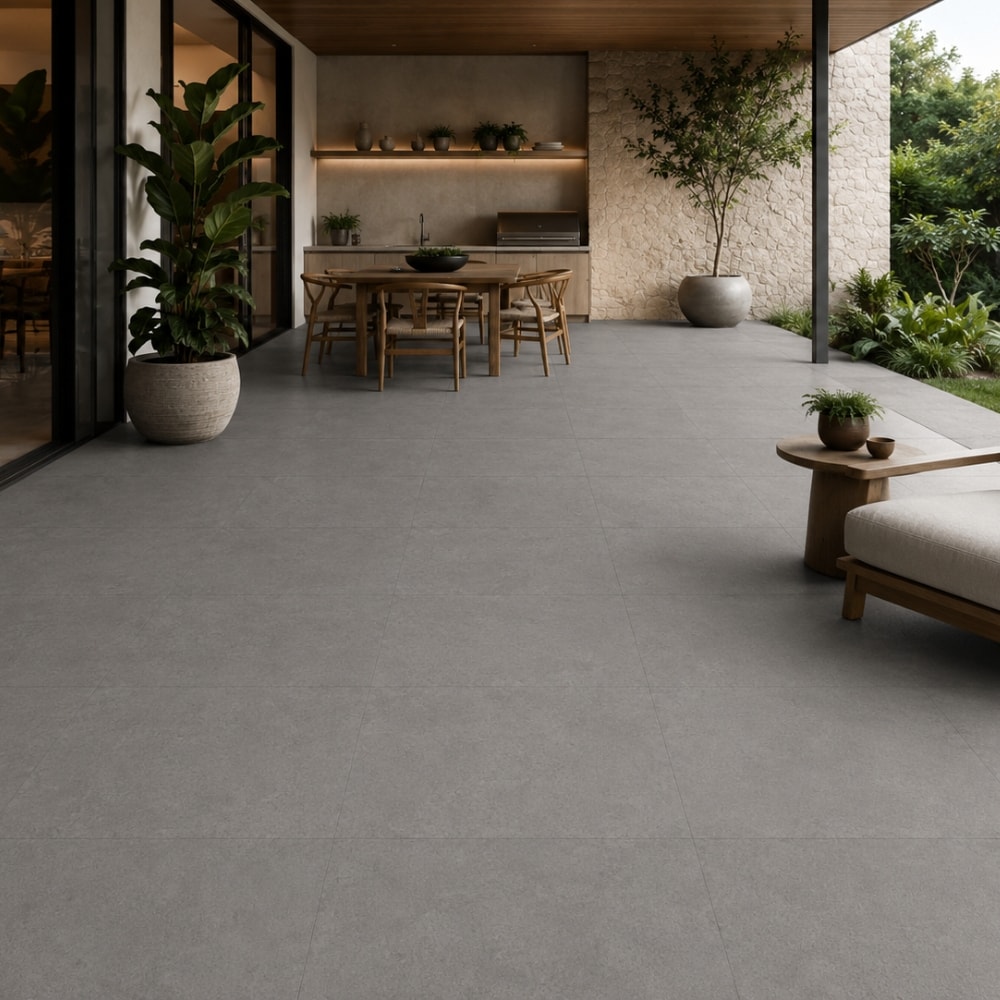 Piso Cerâmico Externo Incopisos 56x56cm Cinza Retificado - 556013