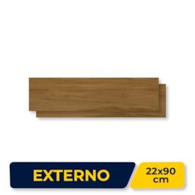 Piso Cerâmico Externo Lume 22x90cm Peroba Outside Retificado