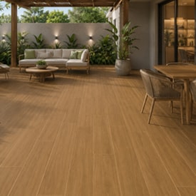 Piso Cerâmico Externo Lume 22x90cm Peroba Outside Retificado
