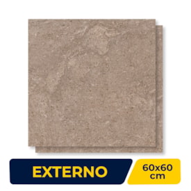 Piso Cerâmico Externo Lume 60x60cm Magma Brown Outside Retificado