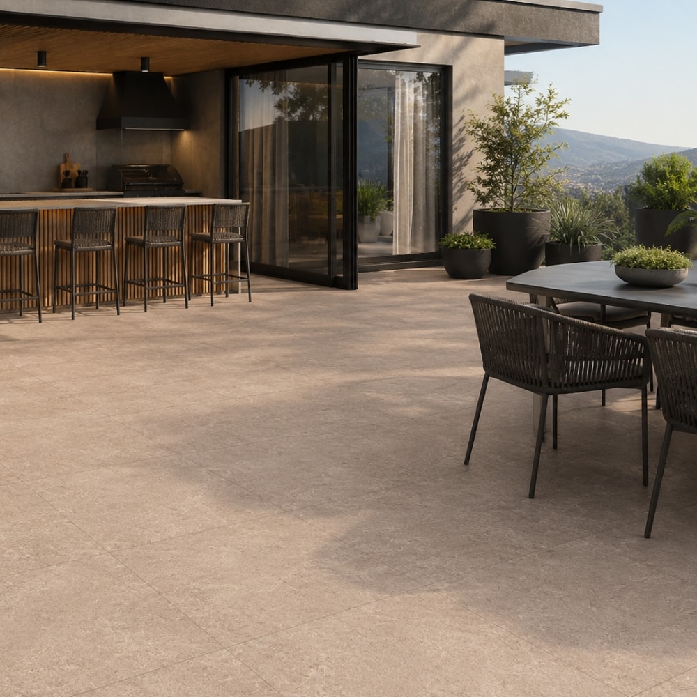 Piso Cerâmico Externo Lume 60x60cm Magma Brown Outside Retificado