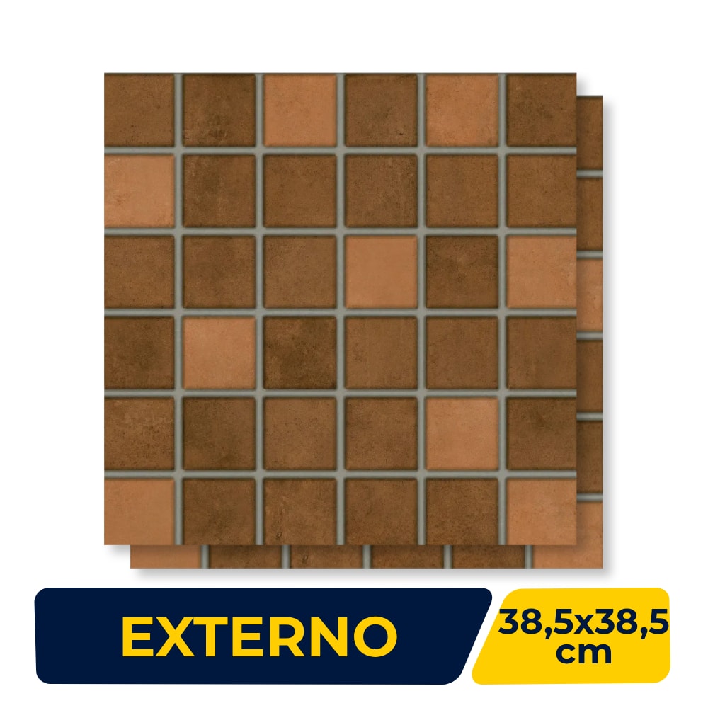 Piso Cerâmico Externo Savane 38,5x38,5cm Anhembi Ocre Bold - 38115291