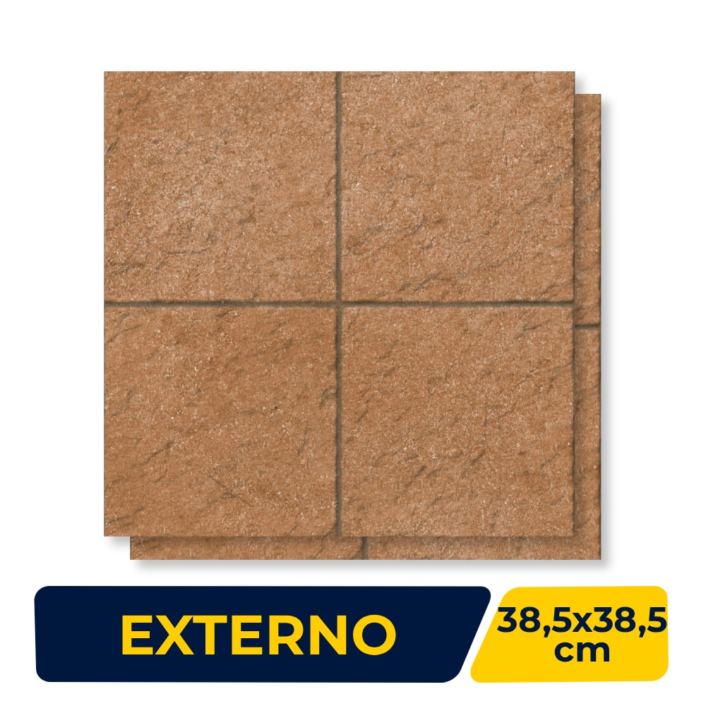 Piso Cerâmico Externo Savane 38,5x38,5cm Pavimenti Terracota Bold - 38115331
