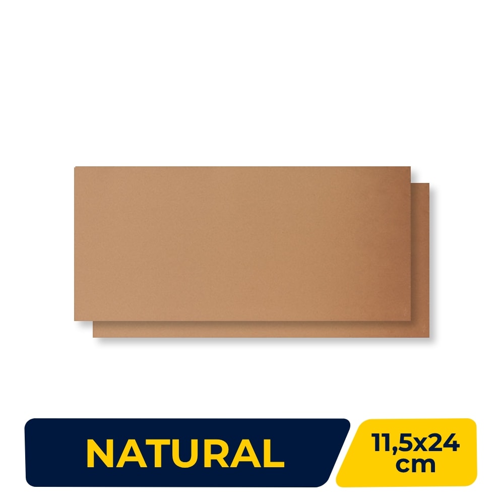Piso Cerâmico Lajota 11,5x24cm Gail Arquitetura Natural Amêndoa 1009/1275 - Caixa com 33 Peças