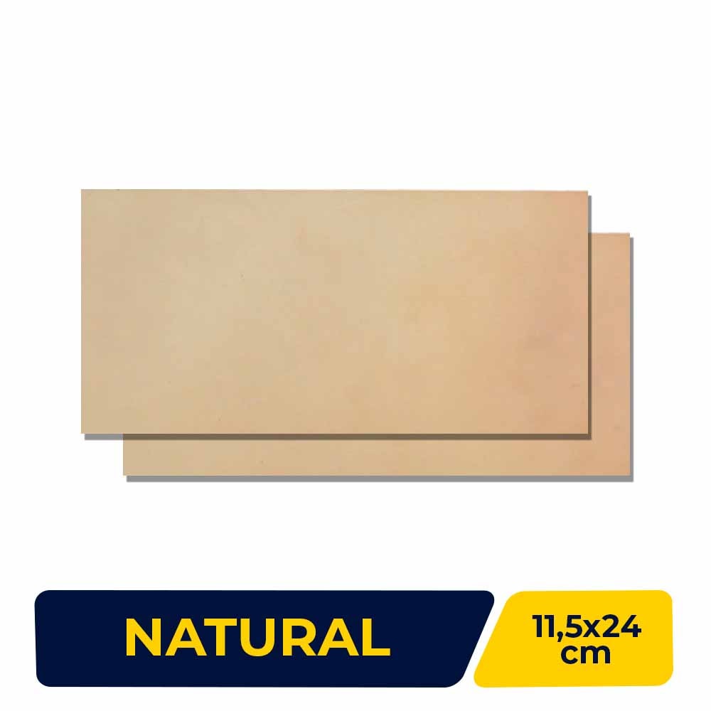 Piso Cerâmico Lajota 11,5x24cm Gail Arquitetura Natural Amêndoa 1009/1275 - Caixa com 33 Peças