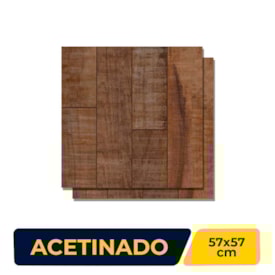 Piso Cerâmico Madeira Acetinado 57x57cm Caixa 2,30m² Lef Confort - LF59615