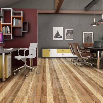 Piso Cerâmico Madeira Brilhante 57x57cm Caixa 2,23m² Karina Ecowood Parquet - 57080