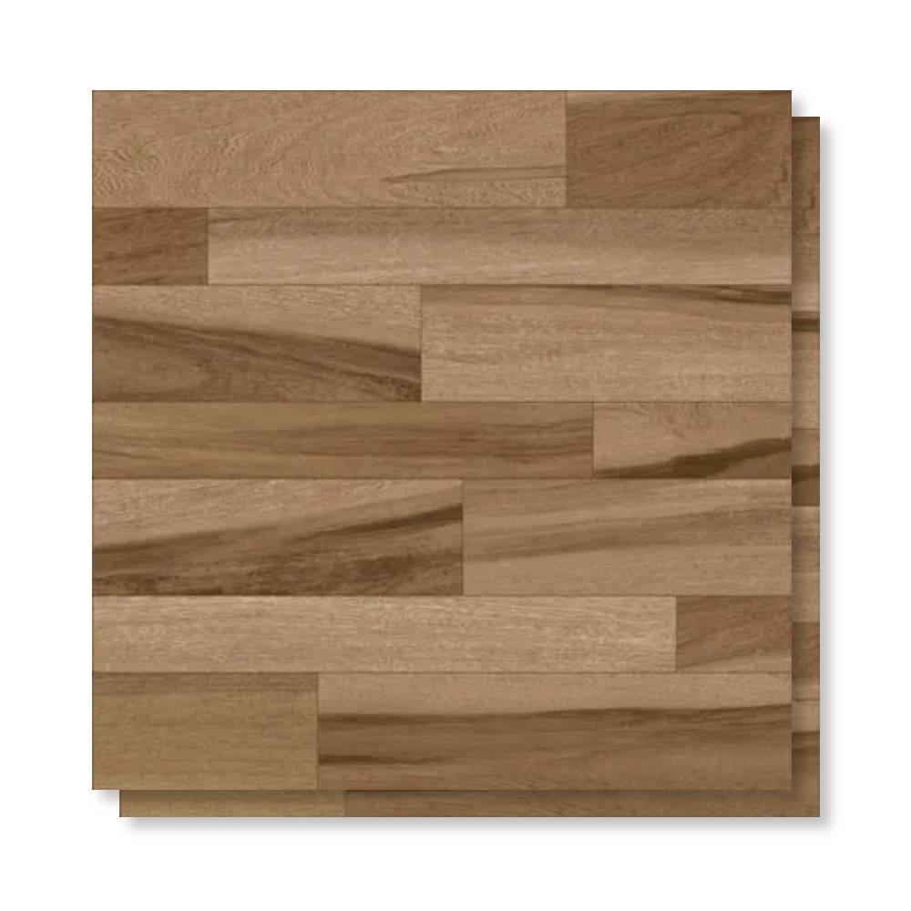 Piso Cerâmico Madeira Brilhante 57x57cm Caixa 2,23m² Karina Ecowood Teca Noce - 57026